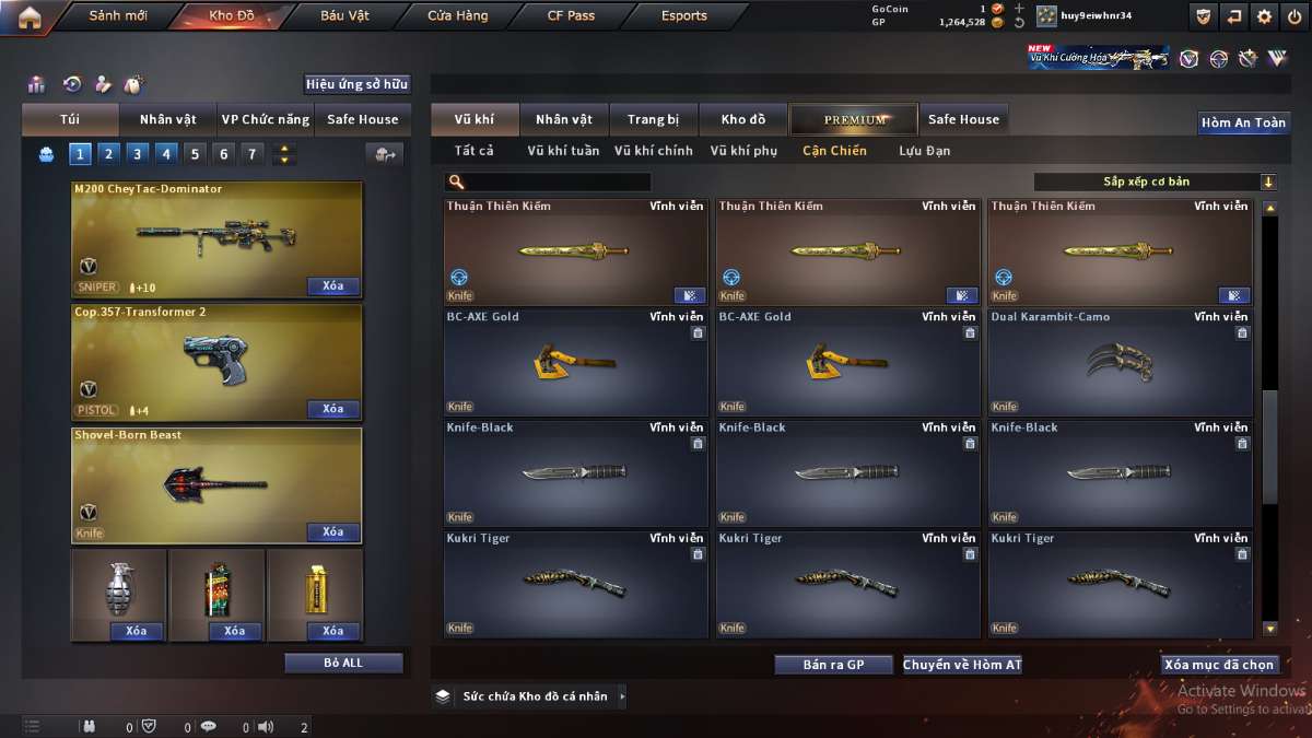 shop acc cf uy tin gia re